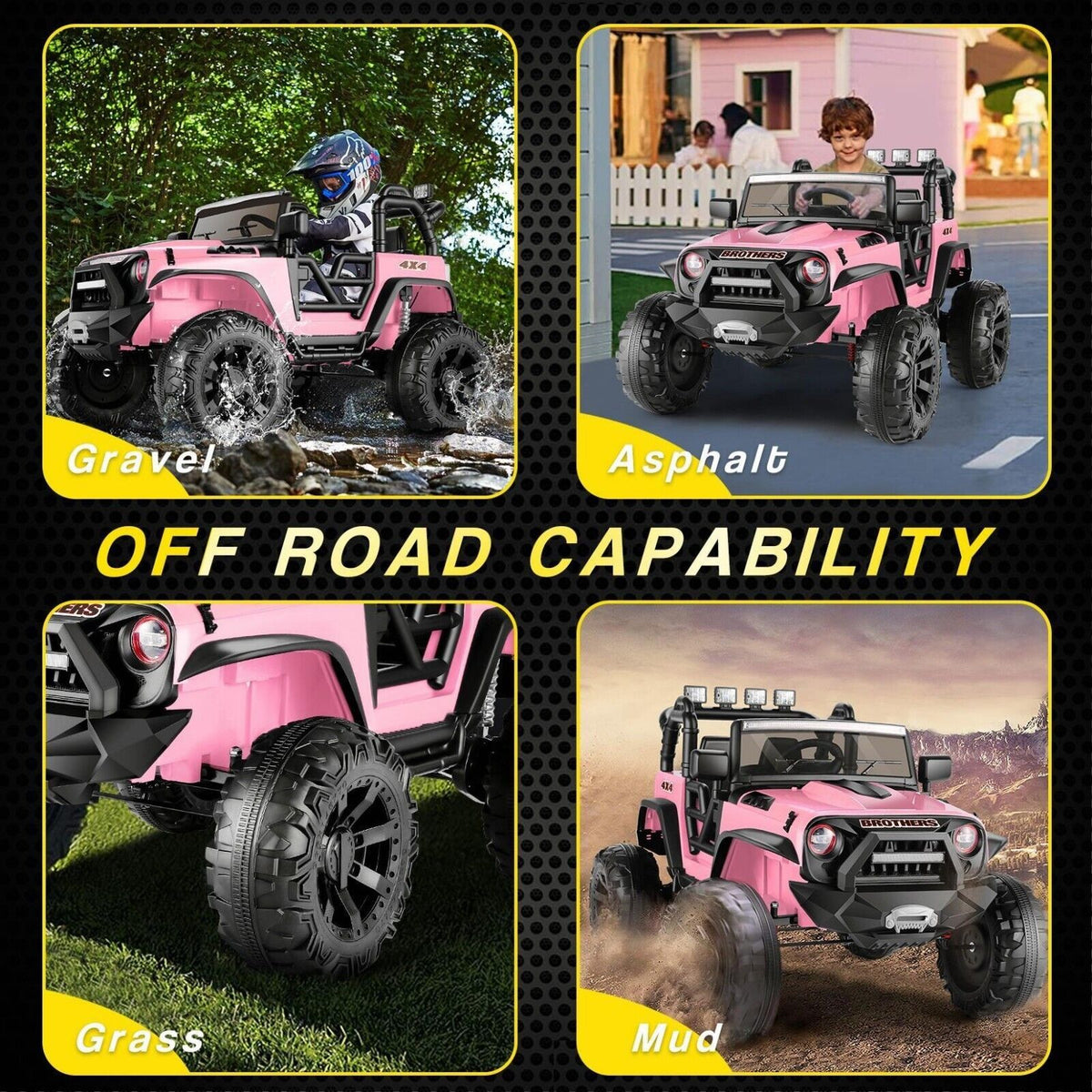 Premium 24V Electric Kids Jeep with Remote Control and Dual 200W Motors - Seats 2