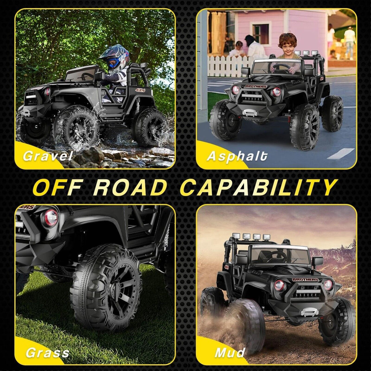 Premium 24V Electric Kids Jeep with Remote Control and Dual 200W Motors - Seats 2