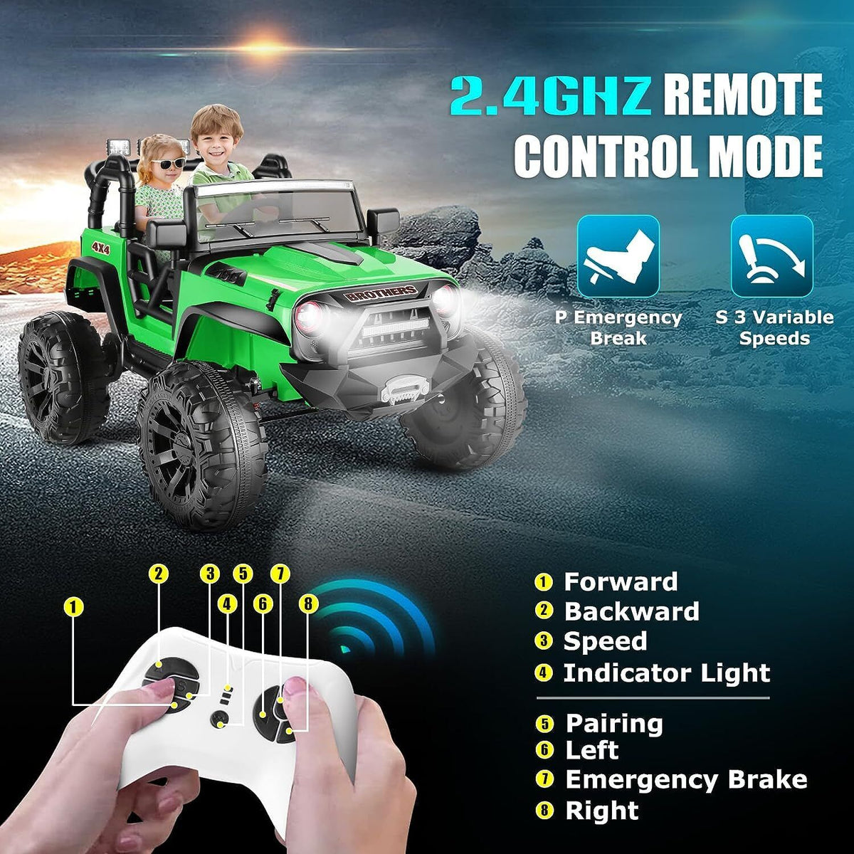 Remote Control Lamborghini Electric Ride-On Car for Kids 24/12V