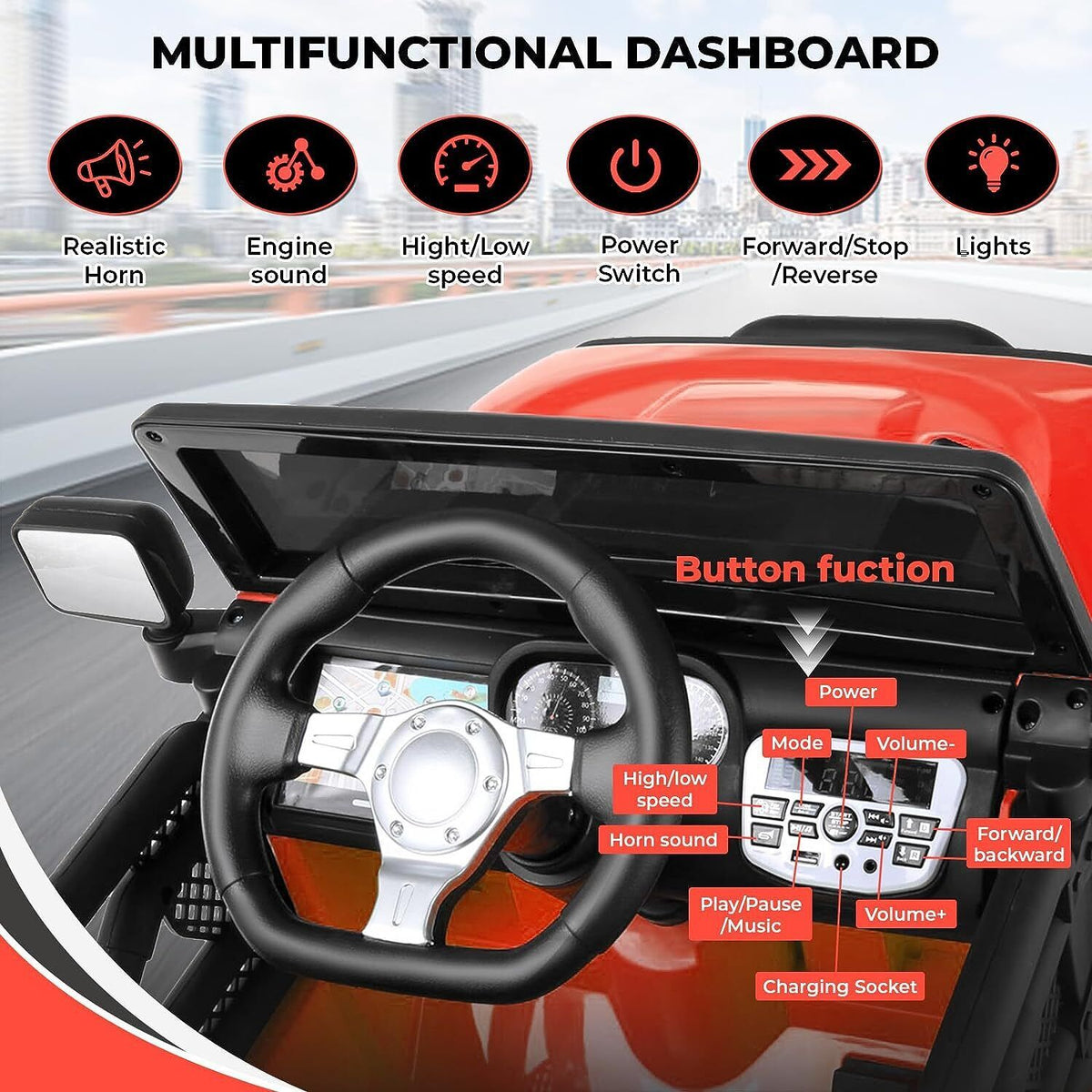 Remote Control Lamborghini Electric Ride-On Car for Kids 24/12V