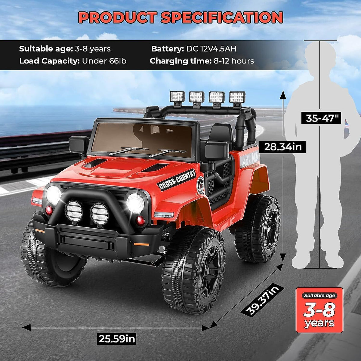Remote Control Lamborghini Electric Ride-On Car for Kids 24/12V