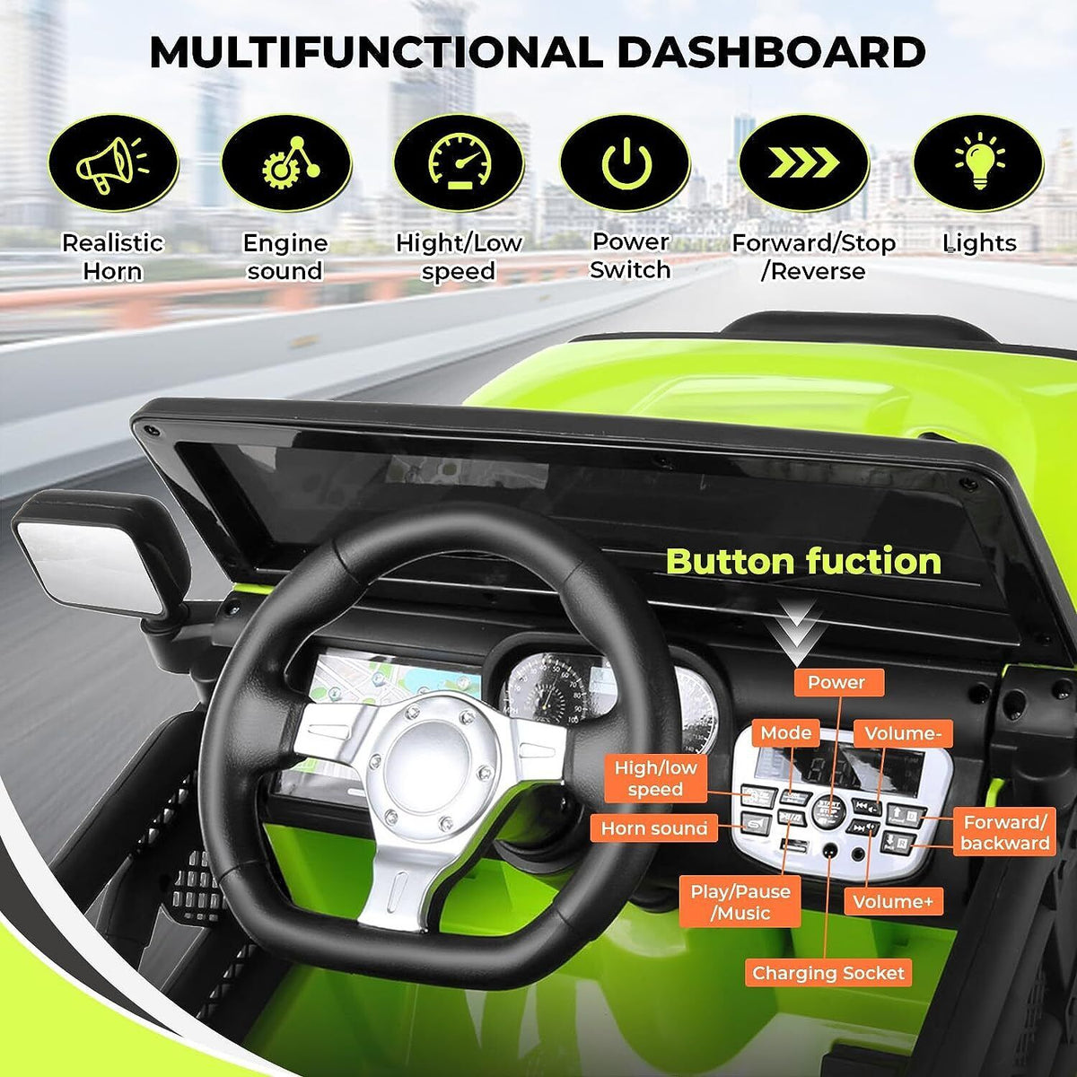 Remote Control Lamborghini Electric Ride-On Car for Kids 24/12V