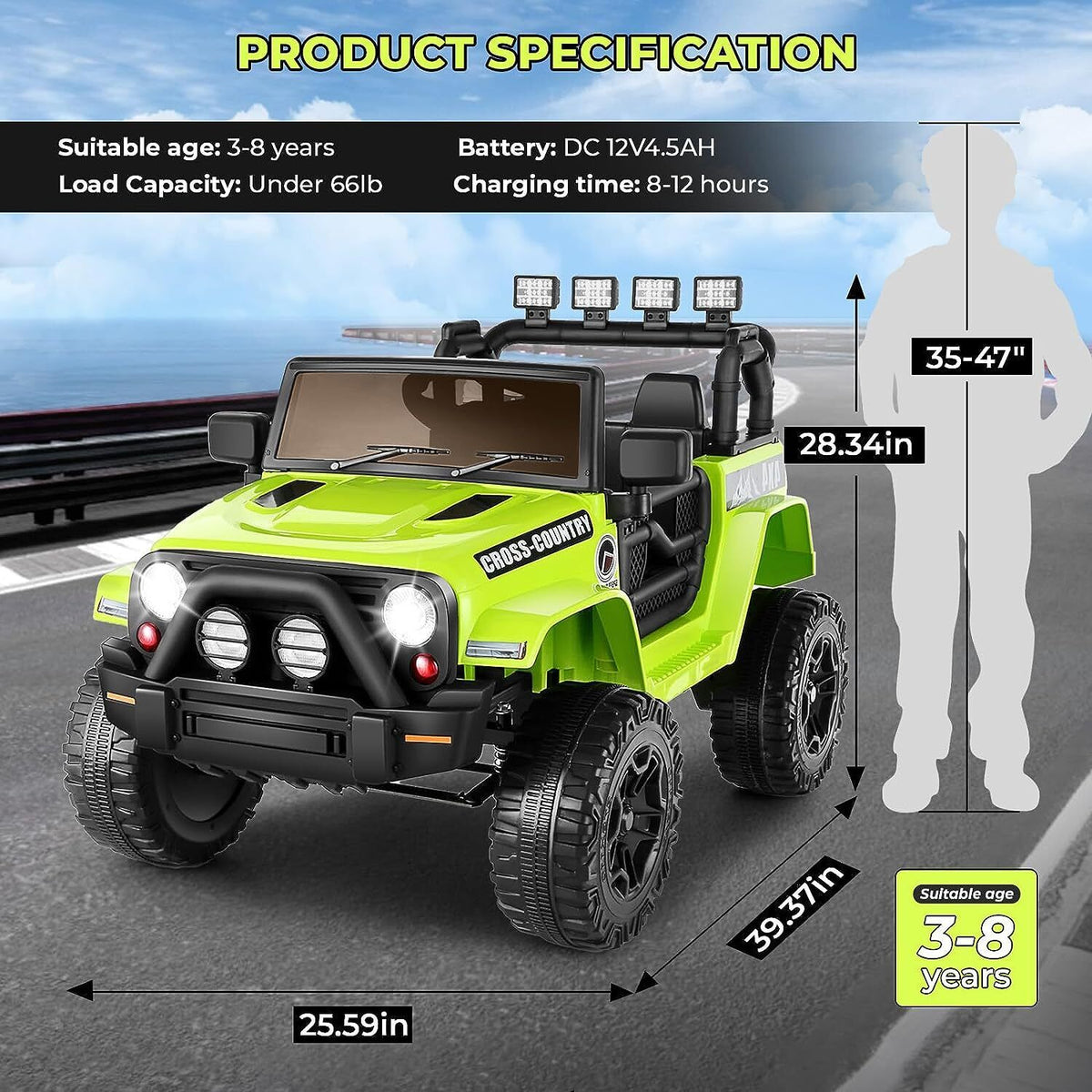 Remote Control Lamborghini Electric Ride-On Car for Kids 24/12V