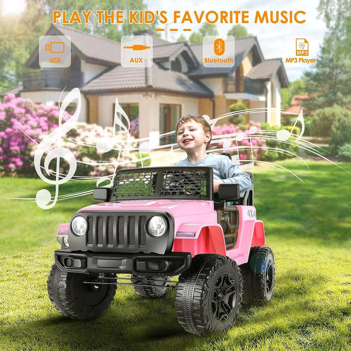 Electric Lamborghini Ride-On Car for Kids with Remote Control - 24/12V Truck Design