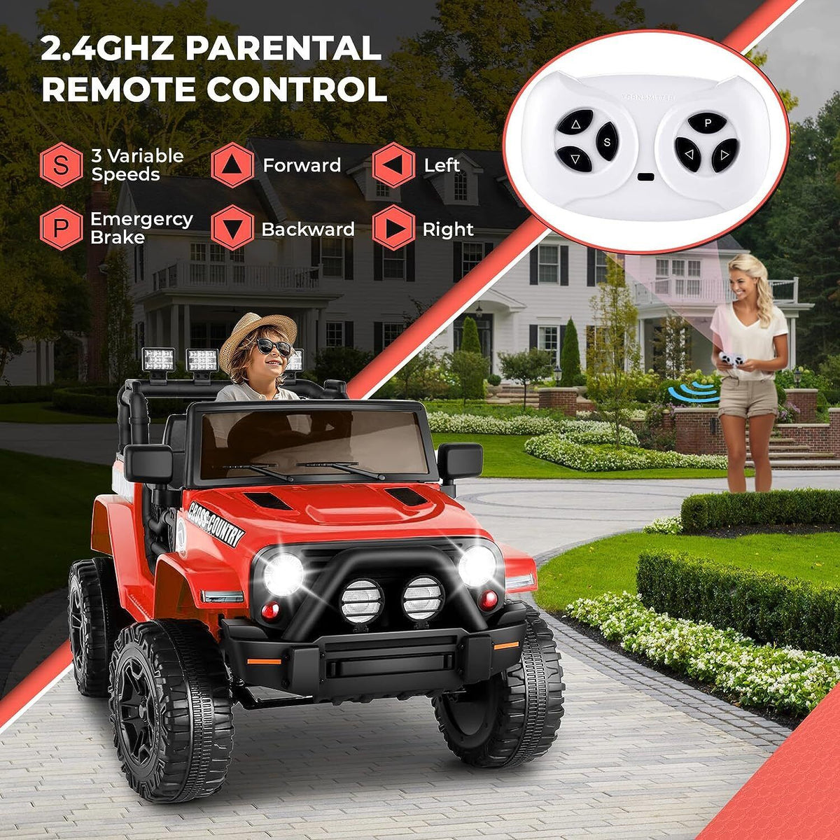 Electric Lamborghini Ride-On Car for Kids with Remote Control - 24/12V Truck Design