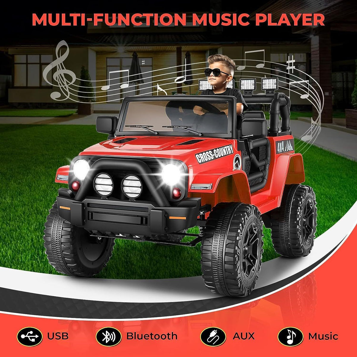 Electric Lamborghini Ride-On Car for Kids with Remote Control - 24/12V Truck Design