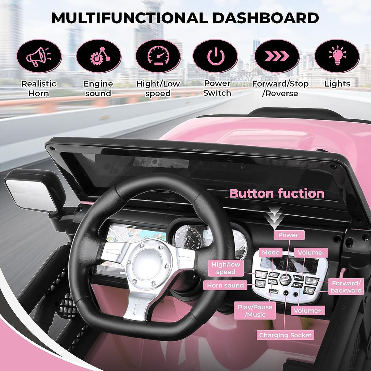 Electric Lamborghini Ride-On Car for Kids with Remote Control - 24/12V Truck Design