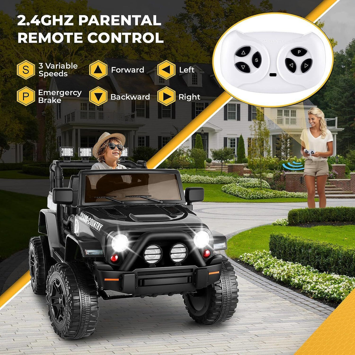 Electric Lamborghini Ride-On Car for Kids with Remote Control - 24/12V Truck Design