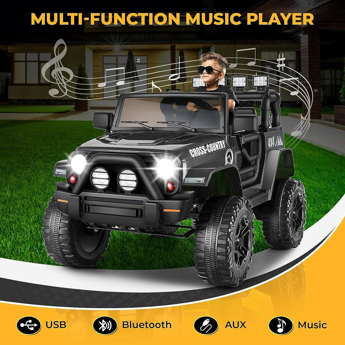 Electric Lamborghini Ride-On Car for Kids with Remote Control - 24/12V Truck Design