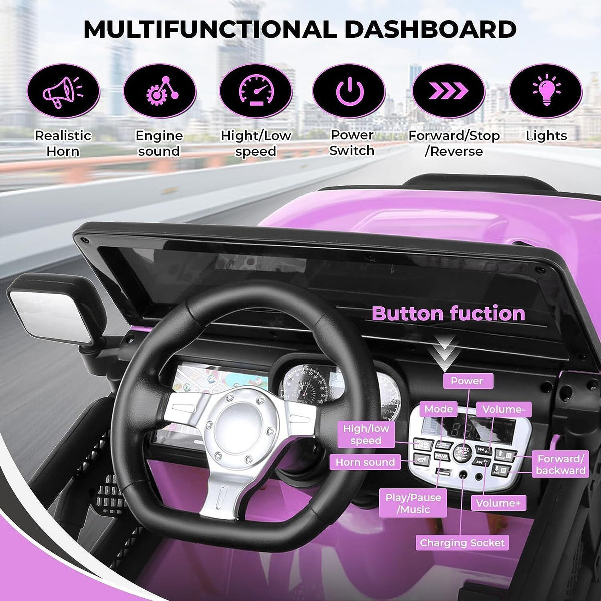 Electric Lamborghini Ride-On Car for Kids with Remote Control - 24/12V Truck Design