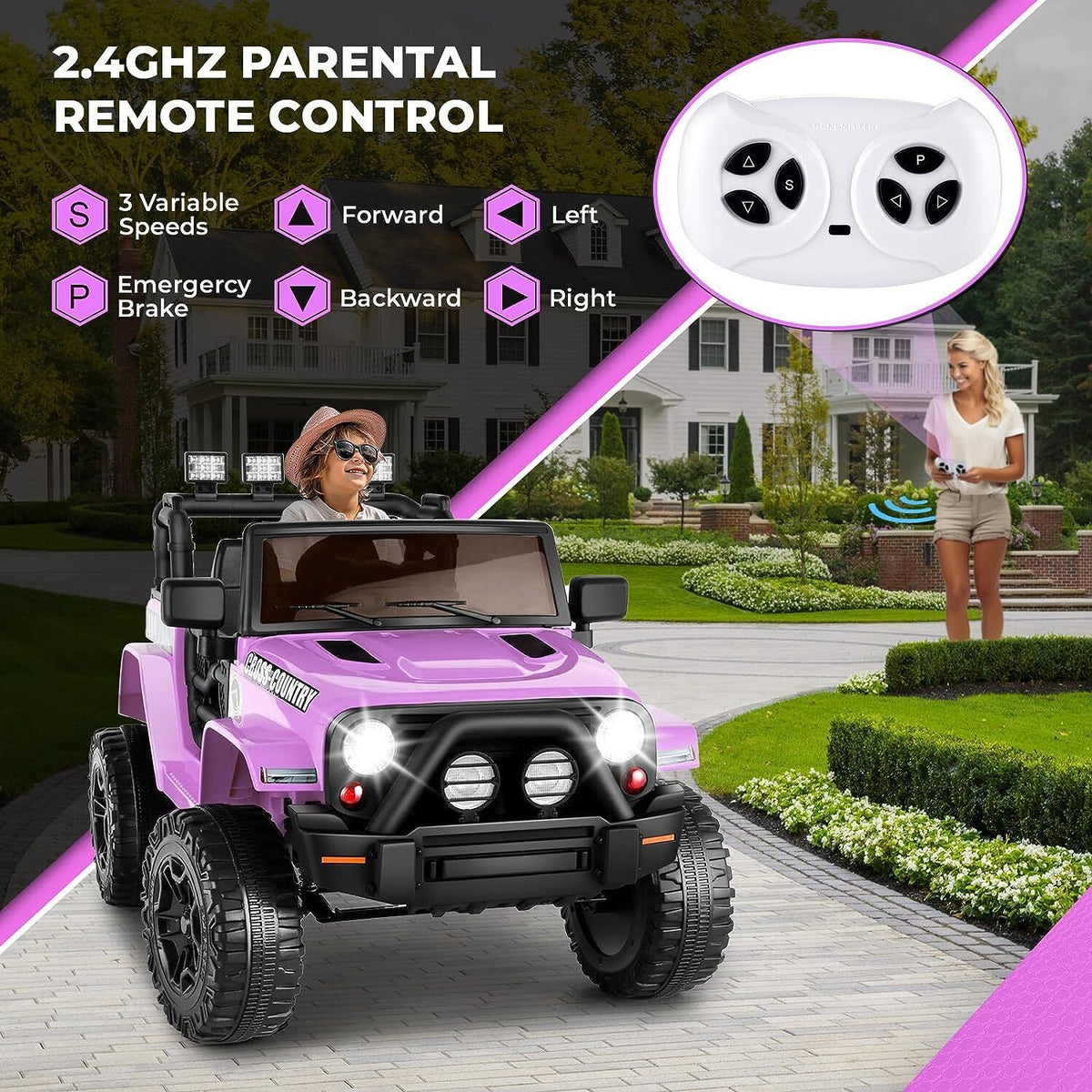 Electric Lamborghini Ride-On Car for Kids with Remote Control - 24/12V Truck Design