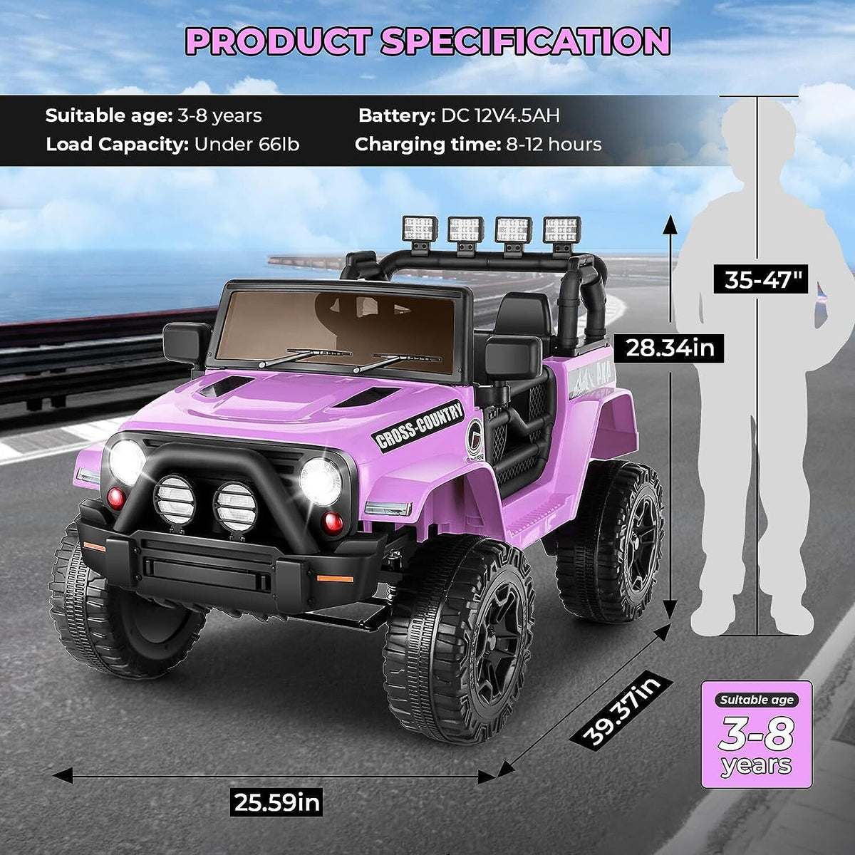 Electric Lamborghini Ride-On Car for Kids with Remote Control - 24/12V Truck Design