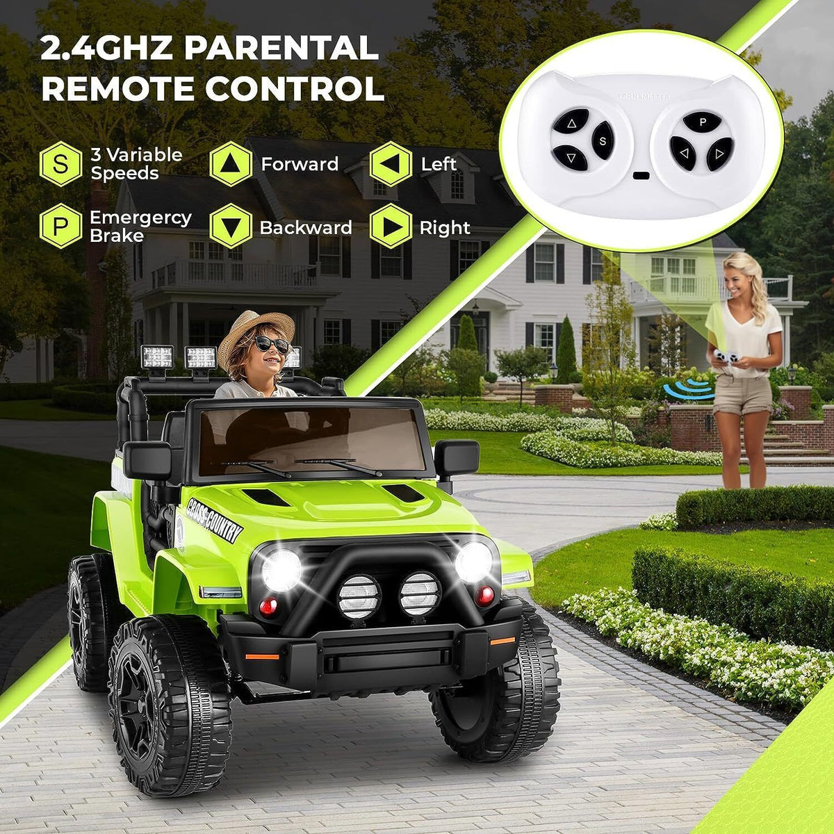 Electric Lamborghini Ride-On Car for Kids with Remote Control - 24/12V Truck Design