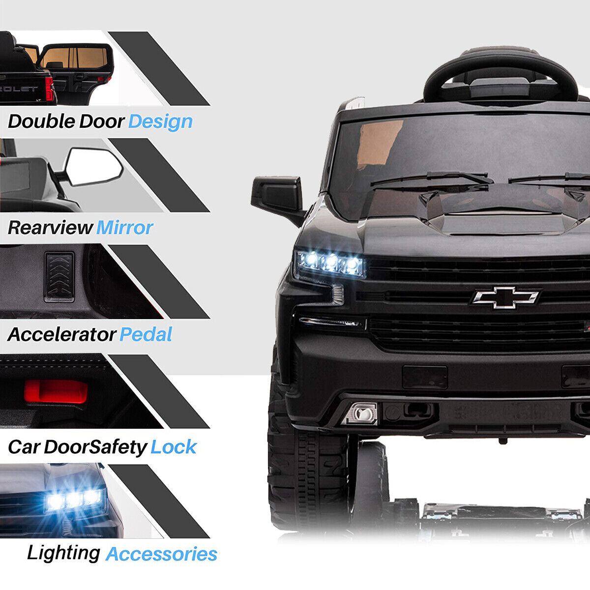 Kimbosmart 12V Children's Electric Ride-On Vehicle Powered by Battery with Remote Control