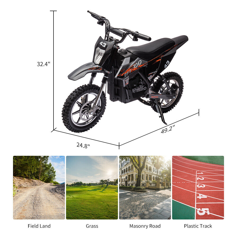 Electric Dirt Bike for Kids with 36V Brushed/Brushless Motor