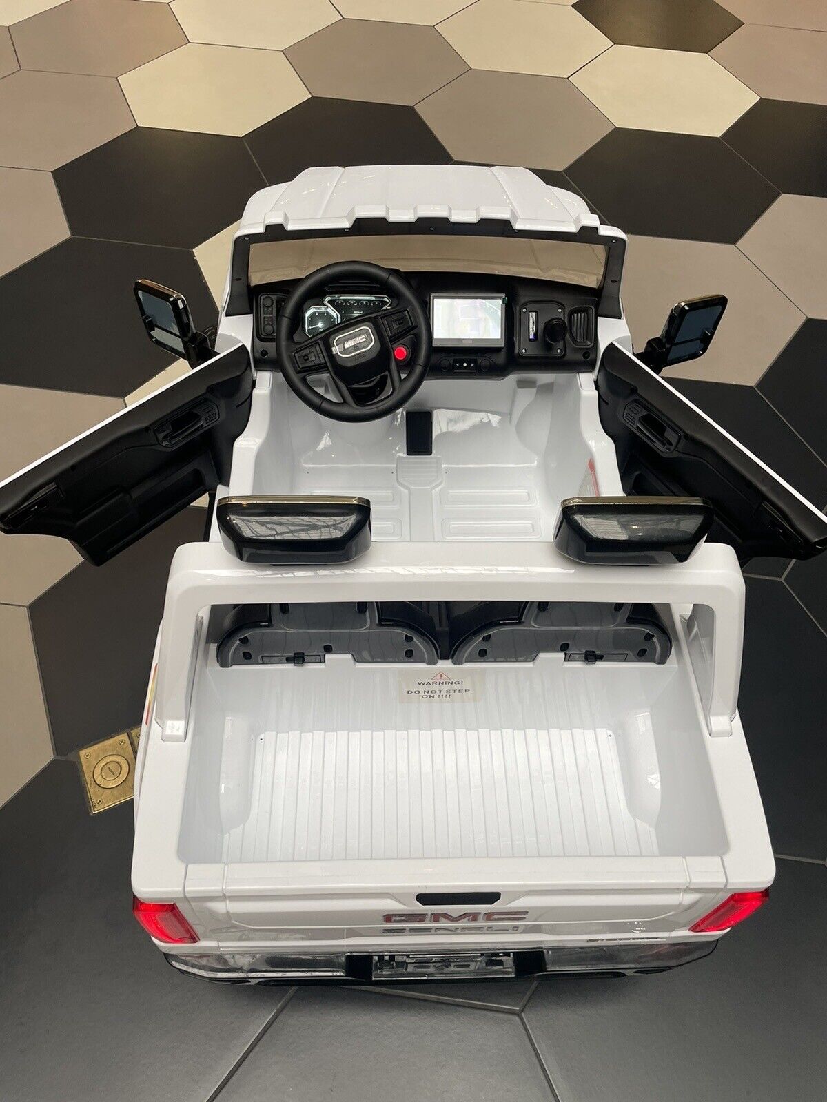 24V Interactive TV GMC Ride On Electric Toy 4x4 with Leather Seating and Advanced Rubber EVA Tires - Remote Control