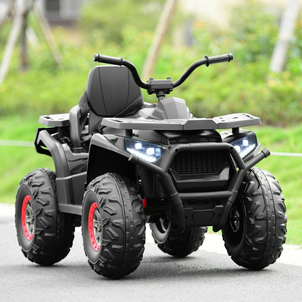 12 Volt Children's Electric Four-Wheeler ATV Quad with MP3 Player and LED Illumination