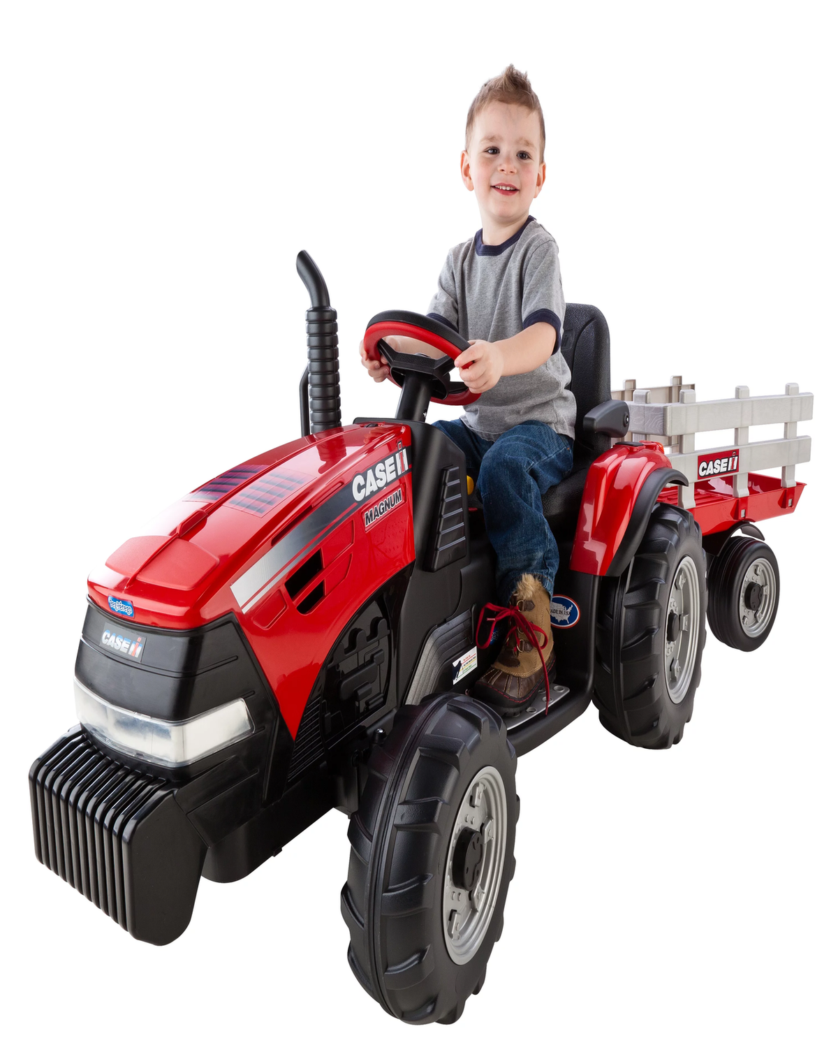 Case IH Magnum Tractor and Trailer 12-Volt Battery-Powered Ride-On - Brand New Model