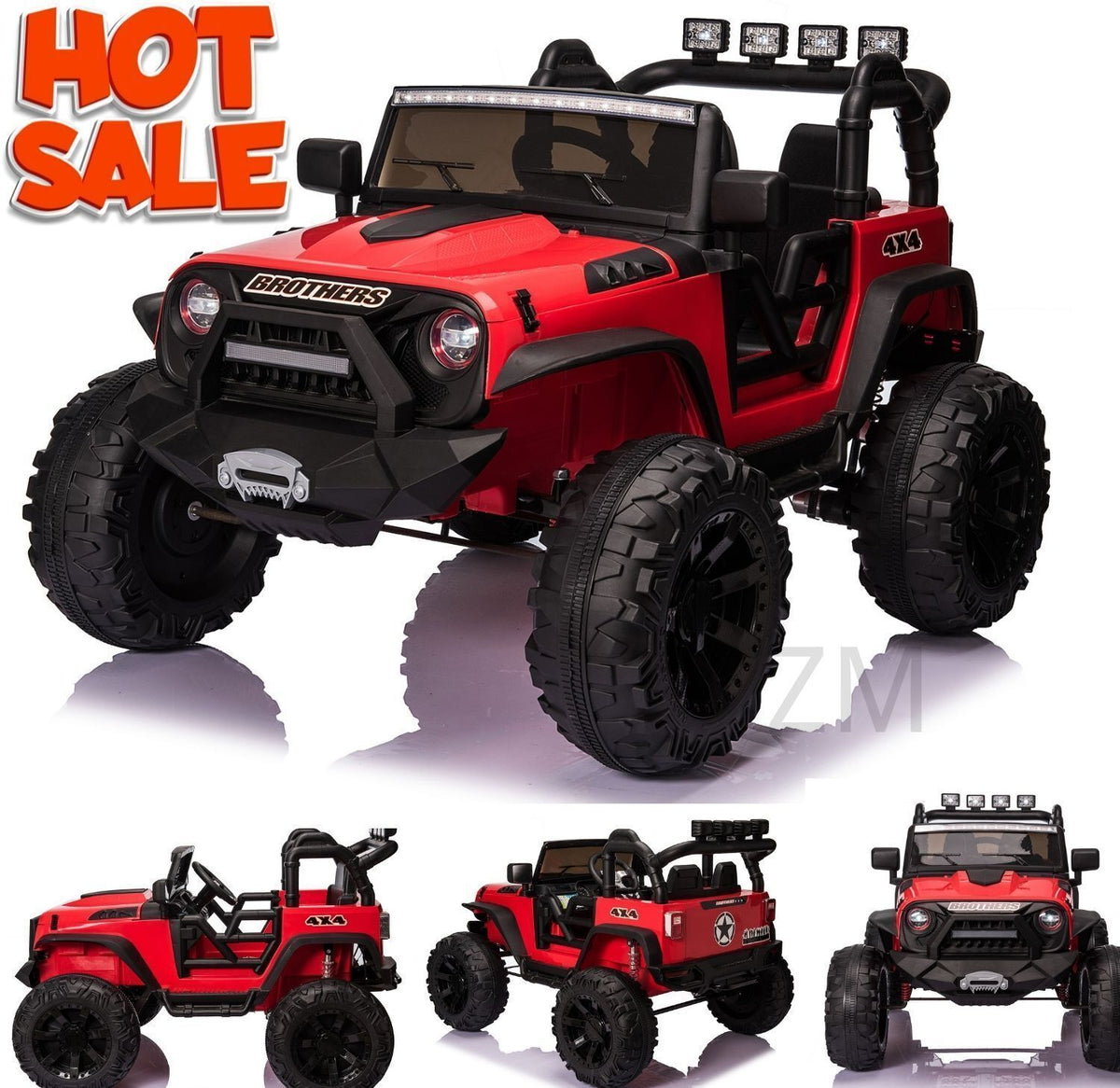 24V Battery-Powered Kids Ride On Truck with Trailer and RC Control - 3 Speeds, Camo Design