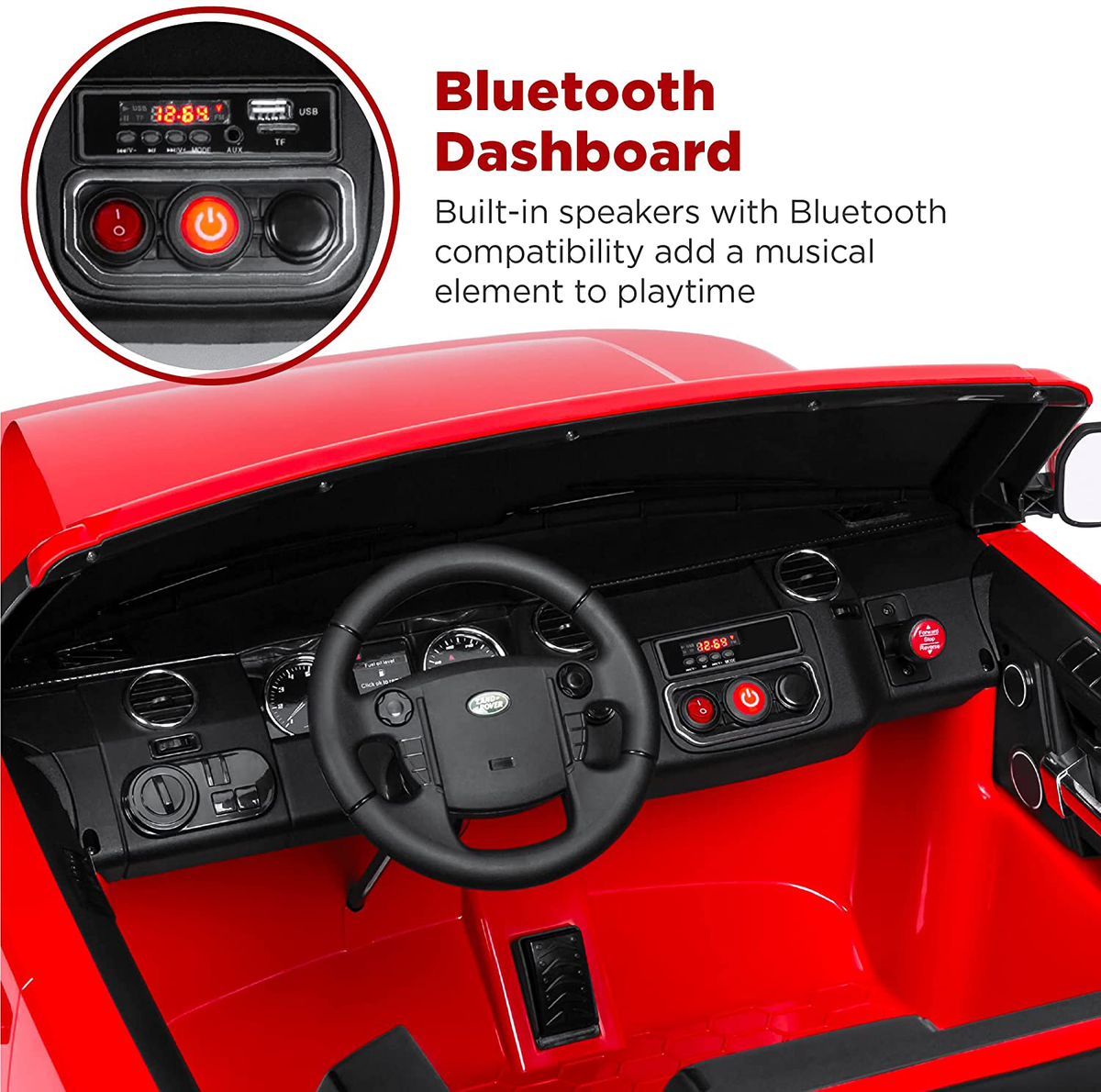 Top Pick Products 12V 3.7 MPH Double Rider Licensed Land Rover Electric Car Toy with