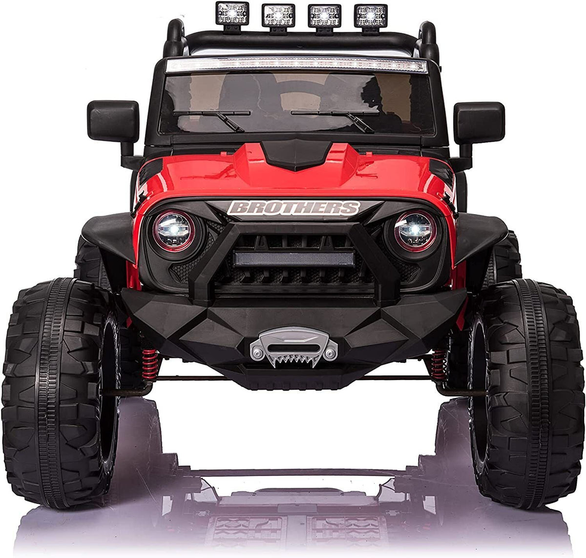 2 Seater Electric Kids Ride On Truck Car with Parent Remote Control and LED Lights - 24V 2x200W