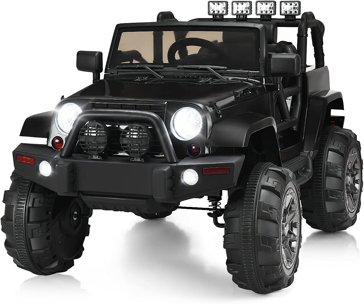 12V Electric Jeep Ride-On Car with Parental Remote Control and MP3 Player for Kids