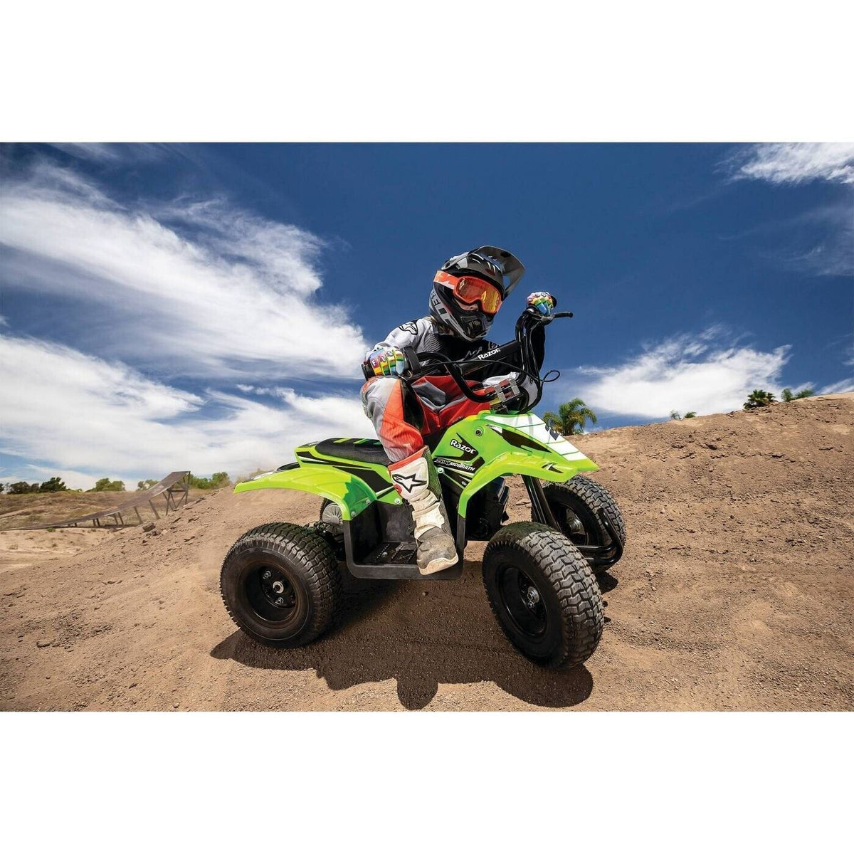 Razor 24V Dirt Quad SX McGrath Electric Ride-On - Green - Boost Motor Abilities