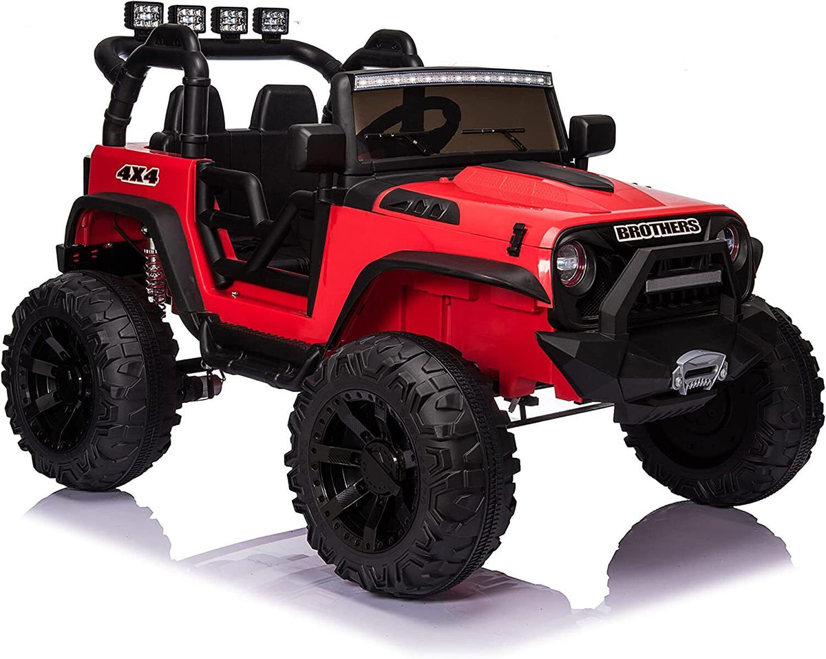 2 Seater Electric Kids Ride On Truck Car with Parent Remote Control and LED Lights - 24V 2x200W