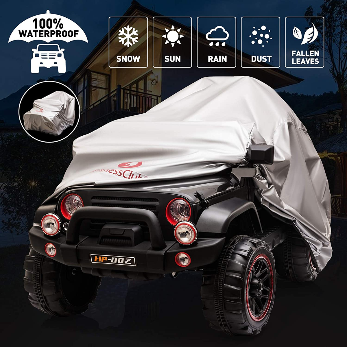 2 Seater Electric Ride-on Truck with Car Cover and Parental Remote Control - 12V Kids Vehicle