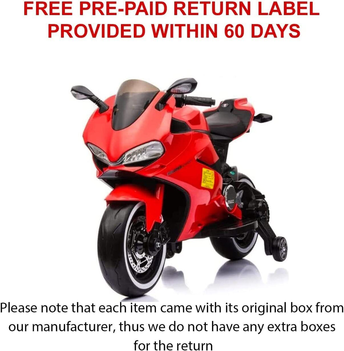 12V Kids Motorcycle Ride-On Toy with 4 MPH Speed and ASTM Approval