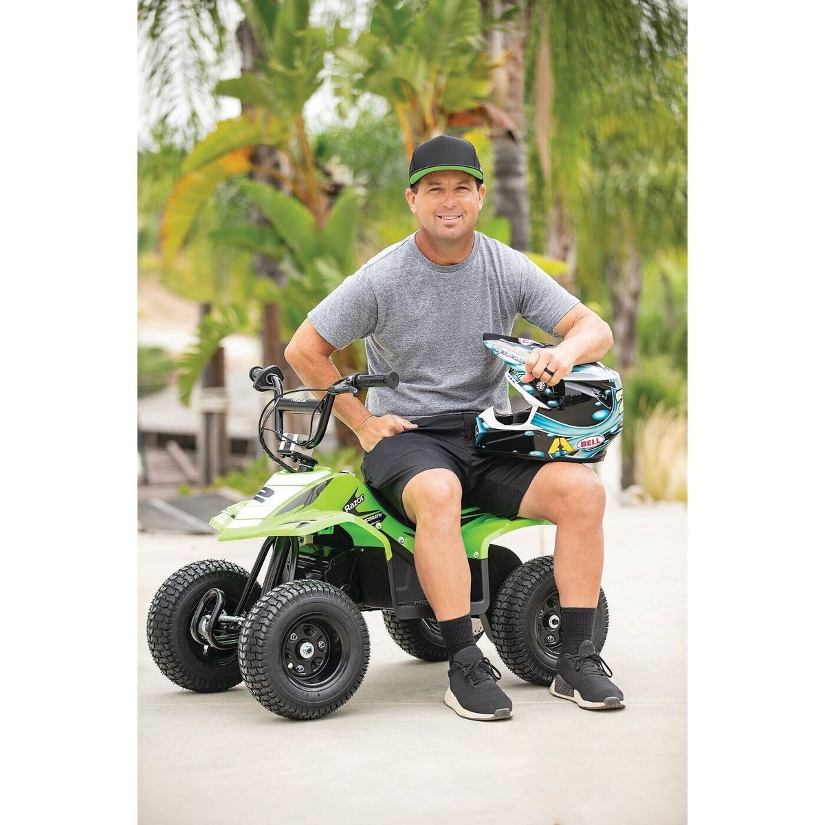 Razor 24V Dirt Quad SX McGrath Electric Ride-On - Green - Boost Motor Abilities