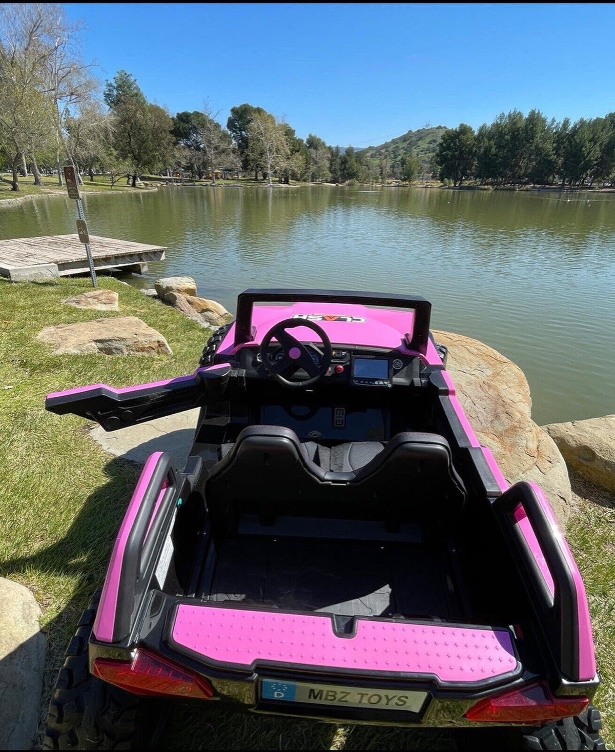 24V Touchscreen Clash Ride On Pink Buggy UTV - Can Am Style - All Terrain Power Wheels