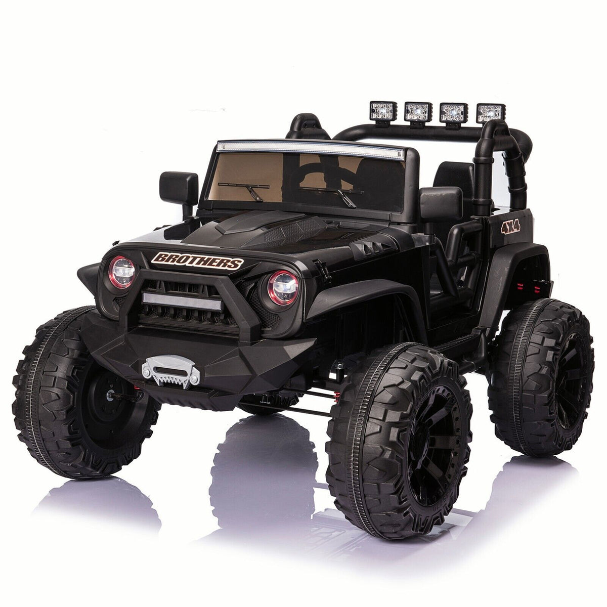 24V Battery-Powered Kids Ride On Truck with Trailer and RC Control - 3 Speeds, Camo Design