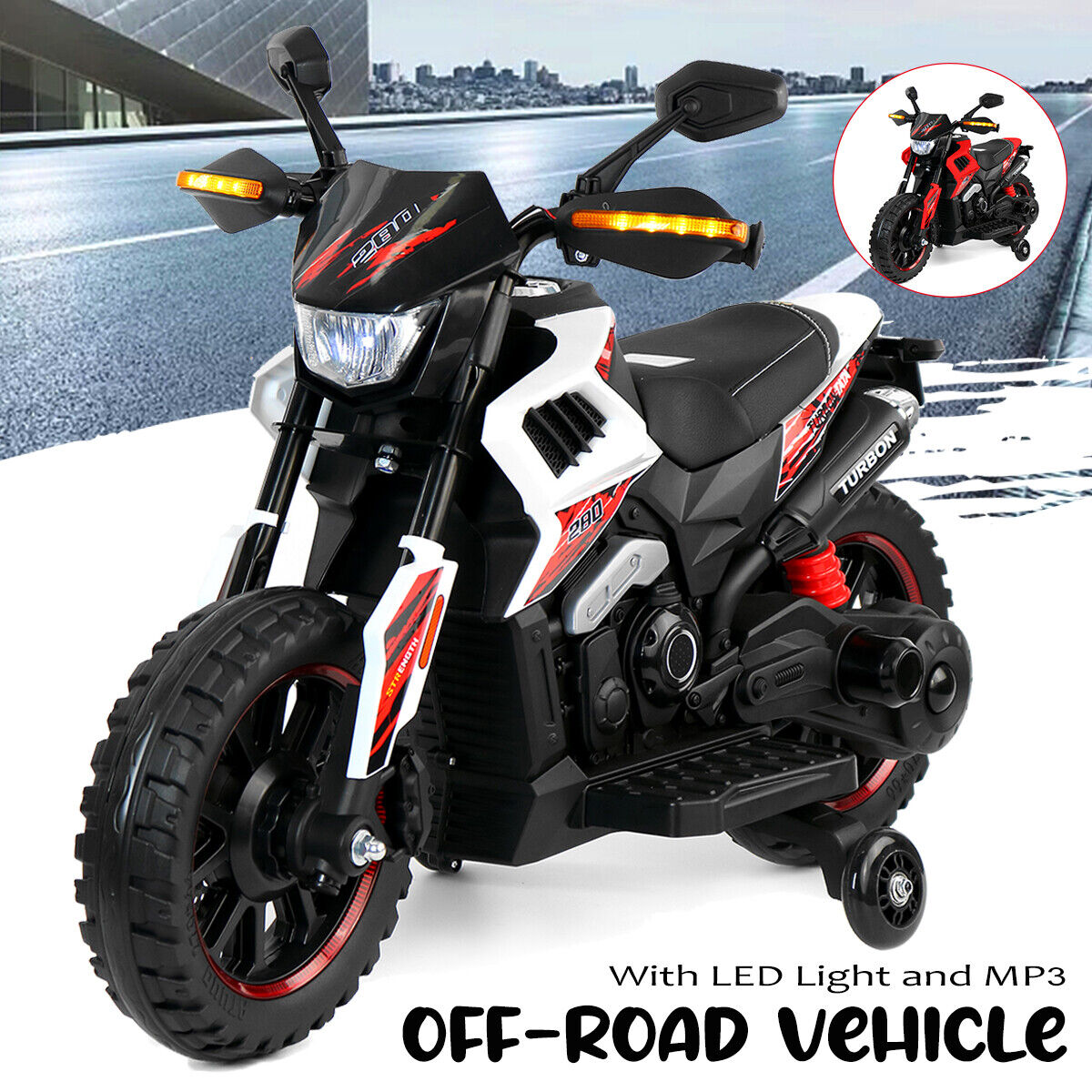 Kimbosmart 12V Children's Electric Ride-On Vehicle Powered by Battery with Remote Control