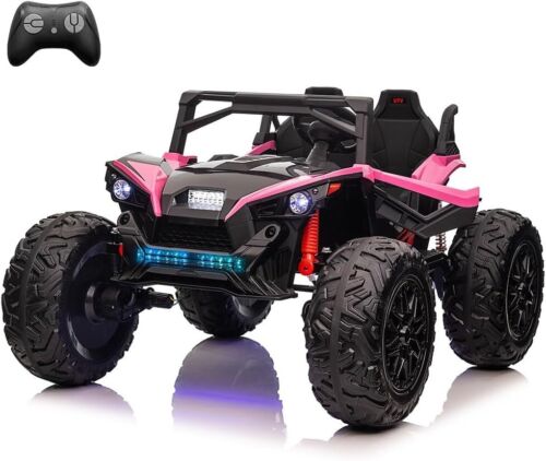 24V 2 Seater Electric UTV with Remote Control Steering 4x4 Off-Road Vehicle Sound System LED Lights