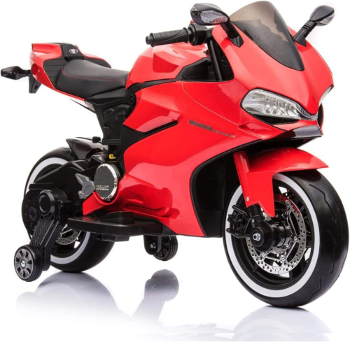 12V Kids Motorcycle Ride-On Toy with 4 MPH Speed and ASTM Approval