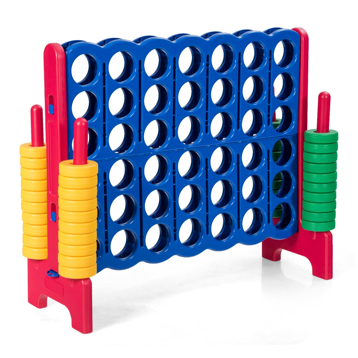 Jumbo 4-to-Score Giant Game Set with 42 Jumbo Rings and Quick-Release Slider