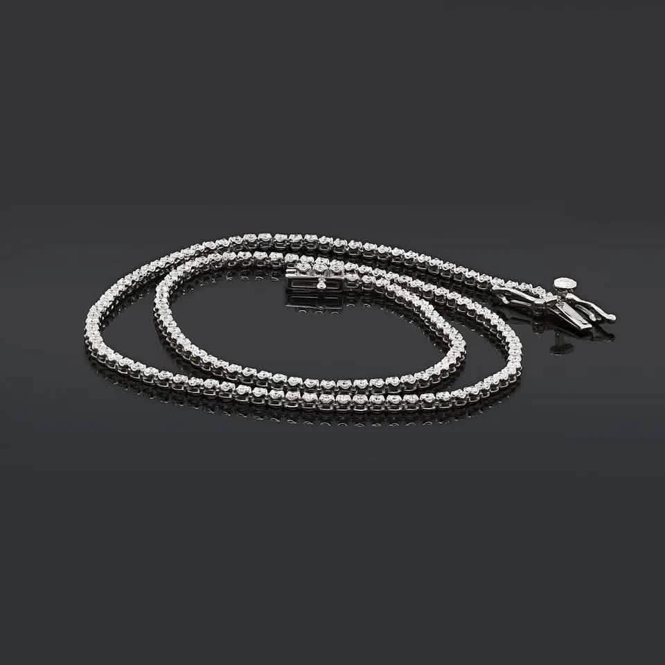 14K White Gold 3.50CT Lab-Grown Diamond Tennis Necklace