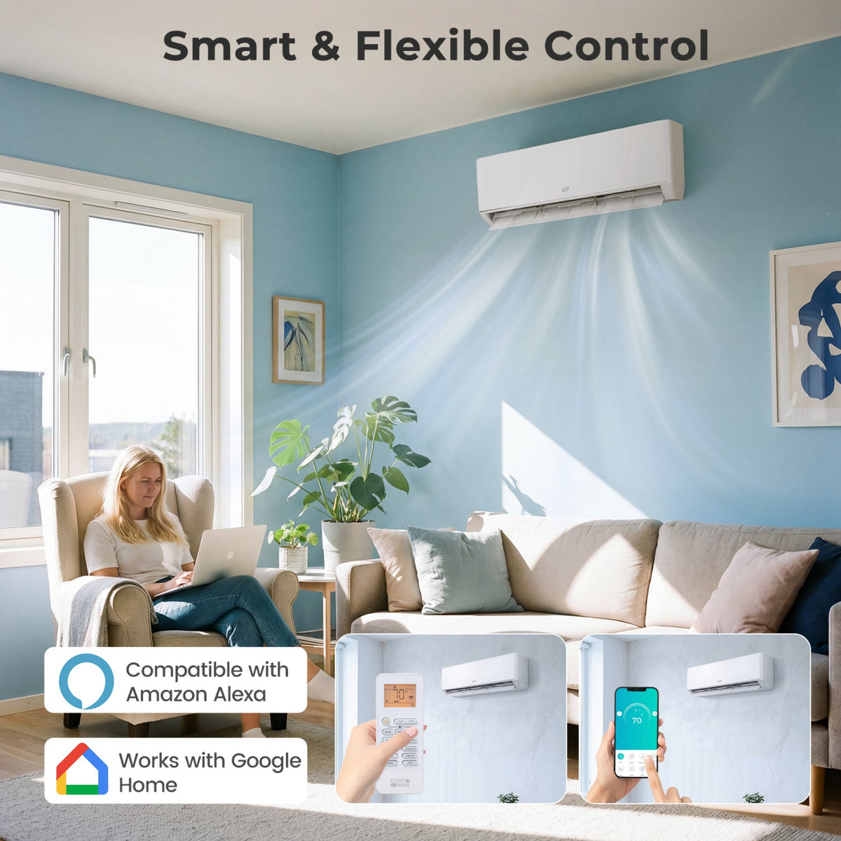 X-Pro 35000 BTU 2 Zone 22.5 SEER2 Mini Split AC with Heat Pump DirectDeals