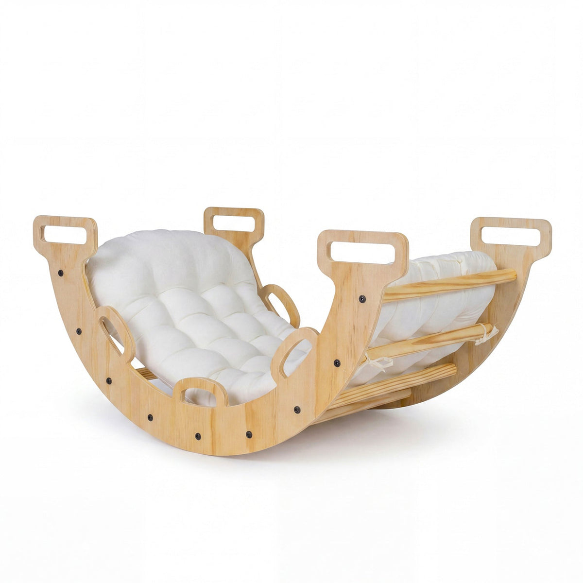 Wooden Rocking Climbing Arch with Cushion 3-in-1 Montessori DirectDeals