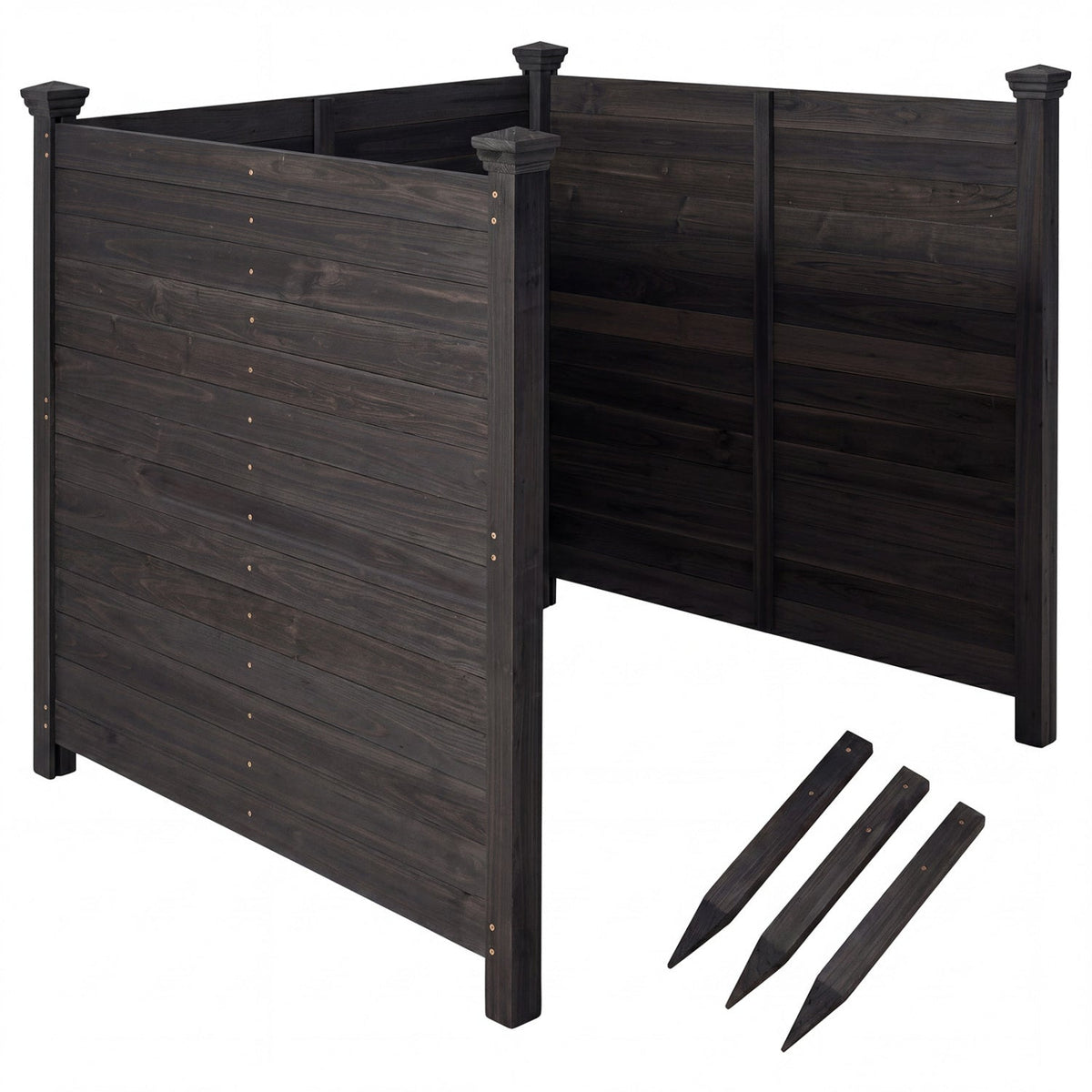 3-Panel Outdoor Privacy Fence for AC Units & Equipment