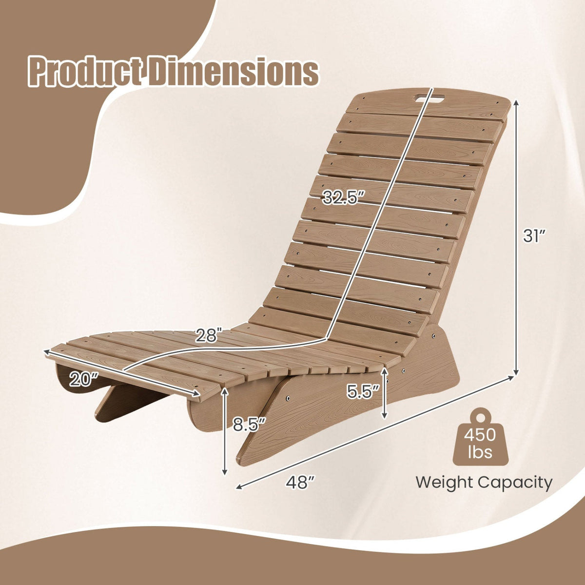 In-Pool Lounge Chair with Contoured Ergonomic Design DirectDeals