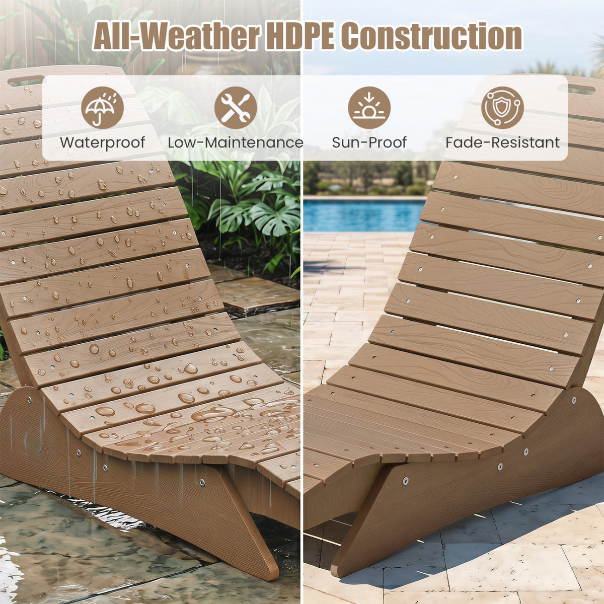 In-Pool Lounge Chair with Contoured Ergonomic Design DirectDeals