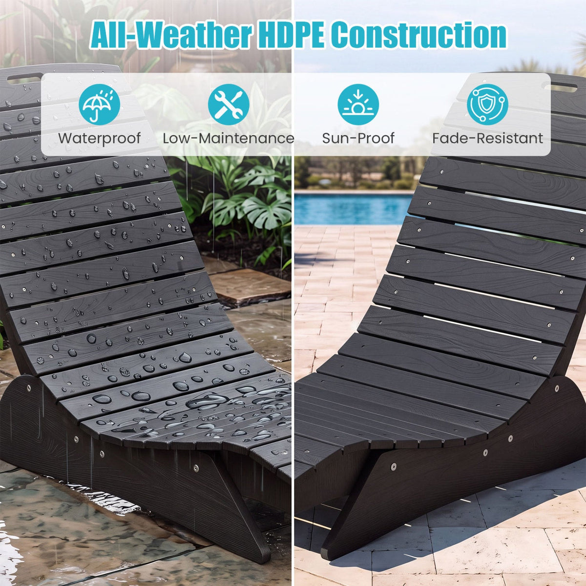 In-Pool Lounge Chair with Contoured Ergonomic Design DirectDeals