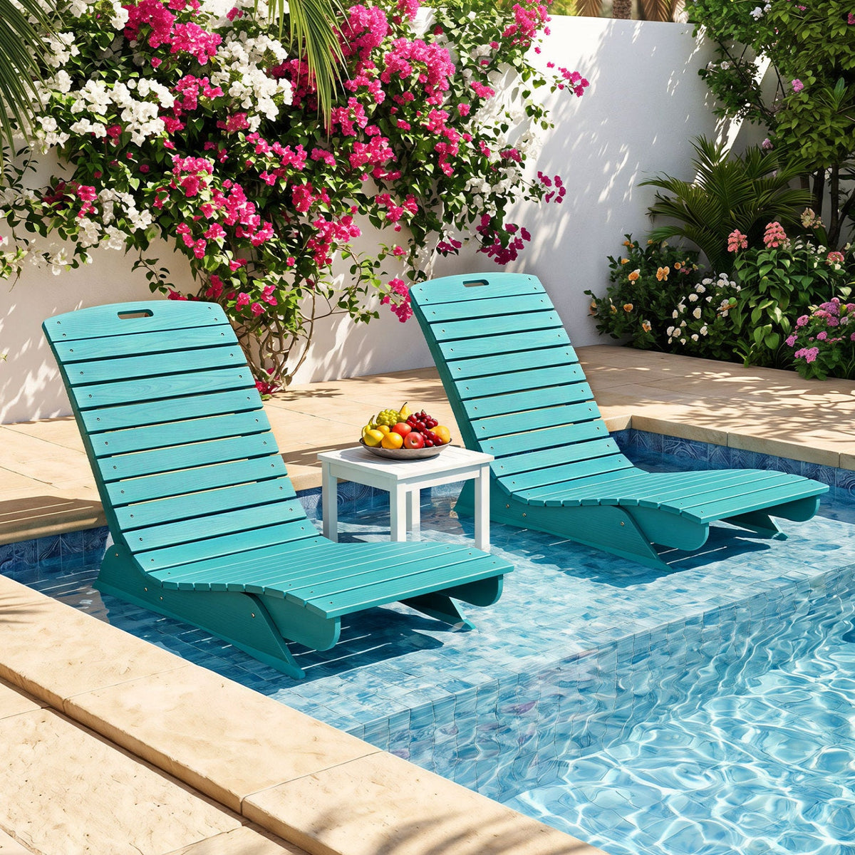 In-Pool Lounge Chair with Contoured Ergonomic Design DirectDeals