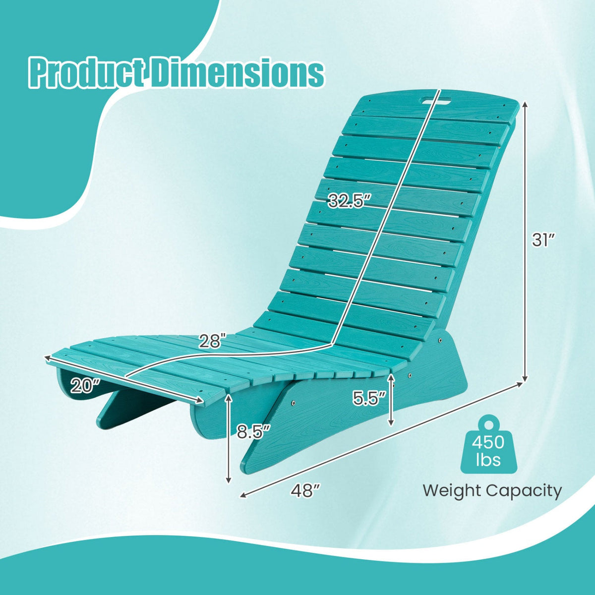 In-Pool Lounge Chair with Contoured Ergonomic Design DirectDeals