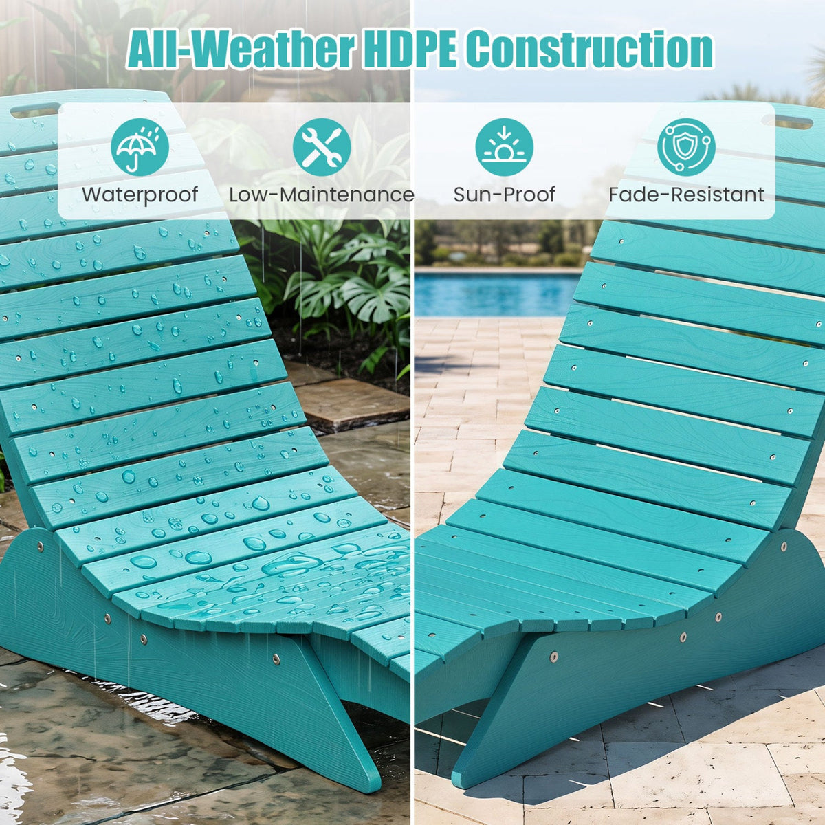 In-Pool Lounge Chair with Contoured Ergonomic Design DirectDeals