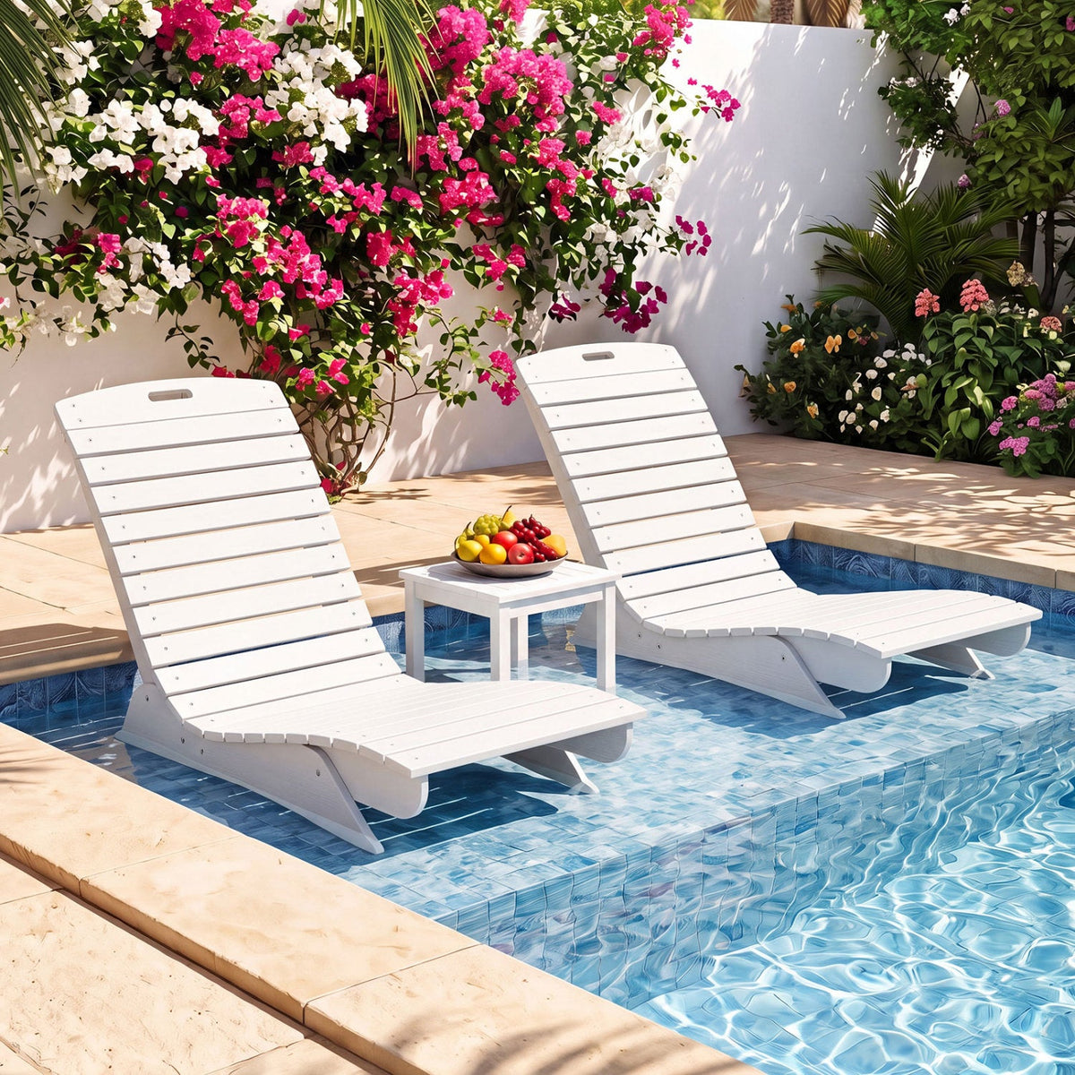 In-Pool Lounge Chair with Contoured Ergonomic Design DirectDeals