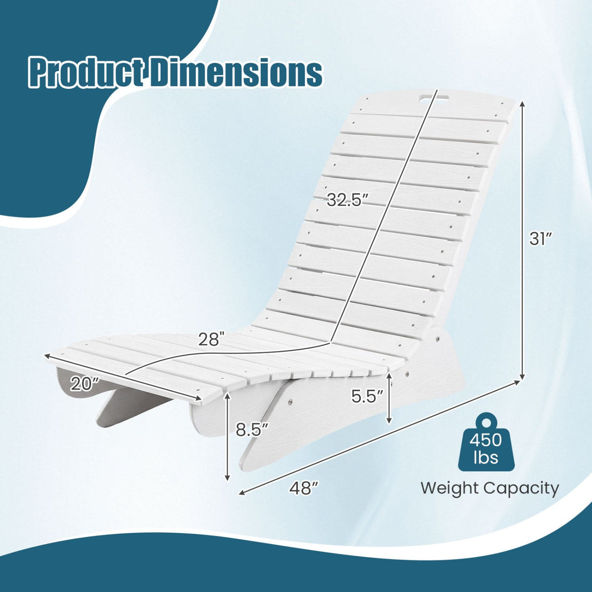 In-Pool Lounge Chair with Contoured Ergonomic Design DirectDeals