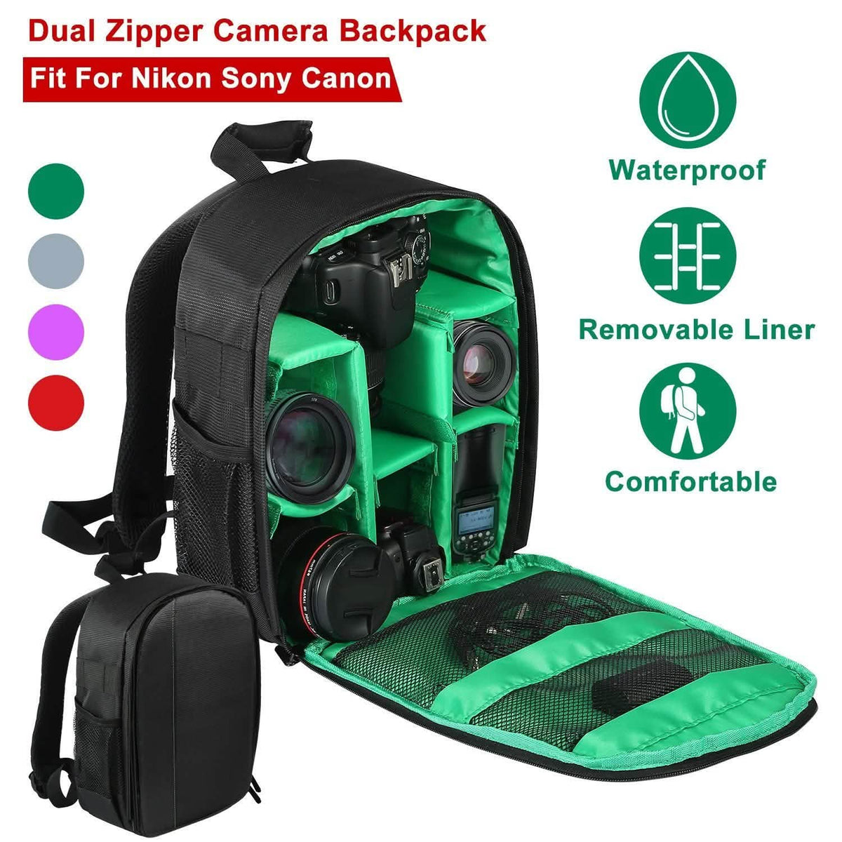 Waterproof Camera Backpack Shockproof Protection